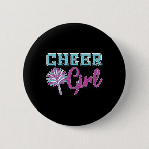 Cheerleader Practice Cheer Girl Women Cheering Che Button
