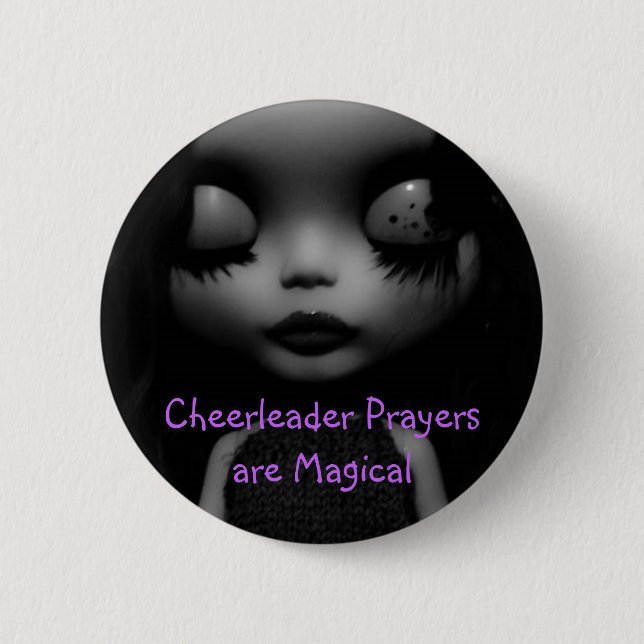 Cheerleader Prayers are Magical Pinback Button (Front)