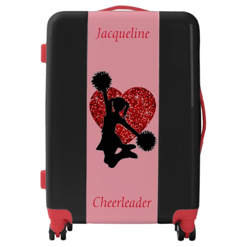 Cheerleader Red Heart Suitcases