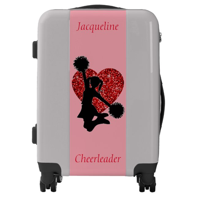 Cheerleader Red Heart Suitcases (Front)