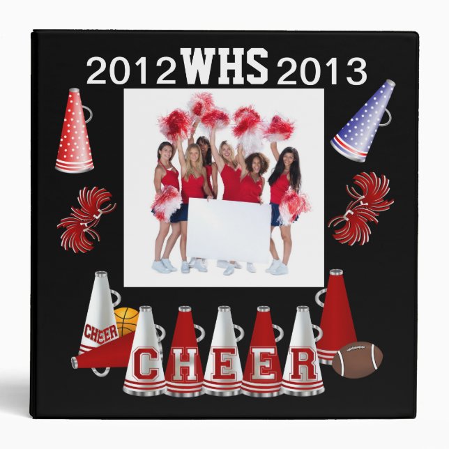 Cheerleader - See Back 3 Ring Binder (Front)
