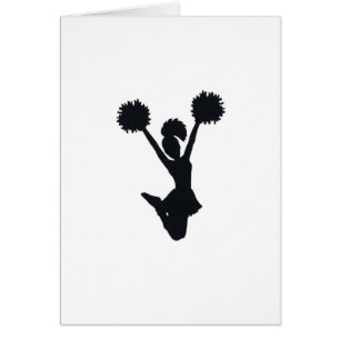 Cheerleader Silhouette Cards