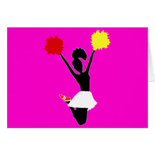 Cheerleader Silhouette Cards