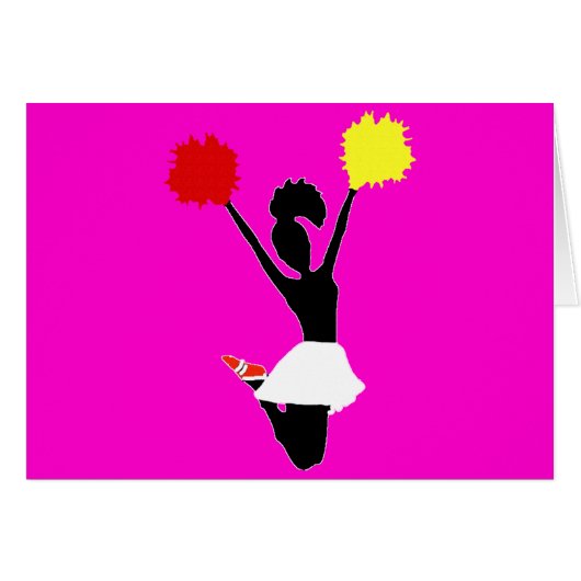 Cheerleader Silhouette Cards (Front Horizontal)