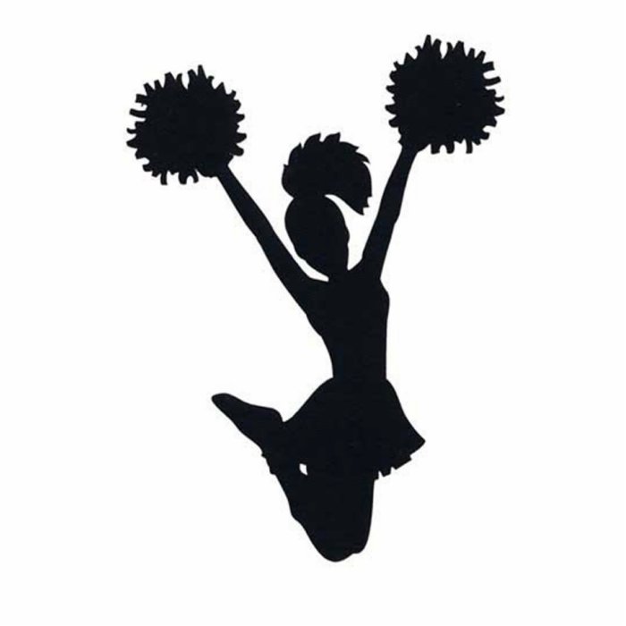 Cheerleader Silhouette Photo Cut Out