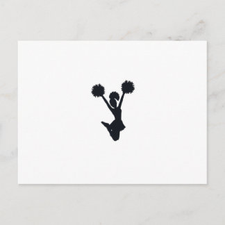 Cheerleader silhouette postcard