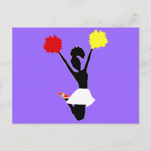 Cheerleader Silhouette Postcard