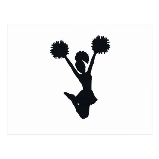 Download Cheerleader Silhouette Postcard | Zazzle.com