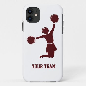 Cheerleader Silhouette Red On Iphone 5 Iphone 11 Case by DigitalDreambuilder at Zazzle