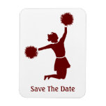 Cheerleader Silhouette Save The Date Magnet at Zazzle