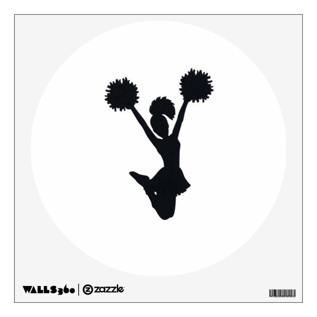 Cheerleader Silhouette Wall Decal (Front)