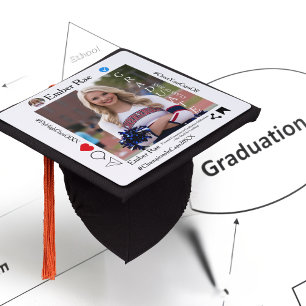 Cheerleader Social Media Graduation Cap Topper