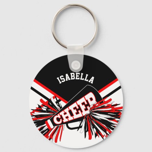 Cheerleader Spirit _ Red Black and White Keychain
