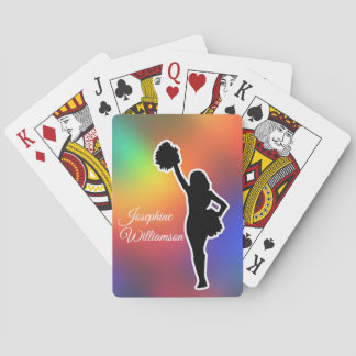 Cheerleader Sports Theme  personalize with name Poker Cards