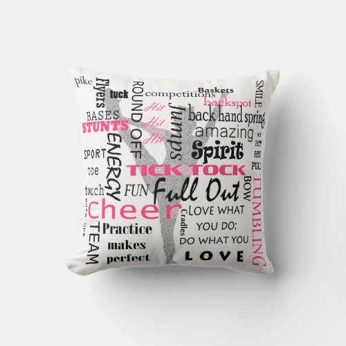 Cheerleader Square Throw Pillow