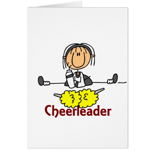 Cheerleader Stick Figure Cards (Front)