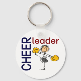 Cheerleader Stick Figure Keychain
