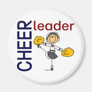 Cheerleader Stick Figure Magnet