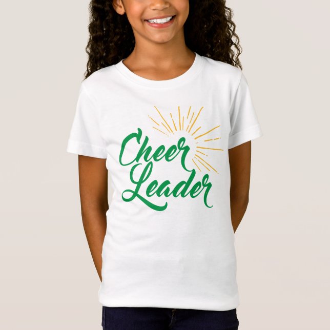 Cheerleader T-Shirt - Green & Gold (Front)