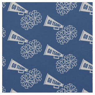 Cheerleader Team School Color Grey Navy Blue Fabric
