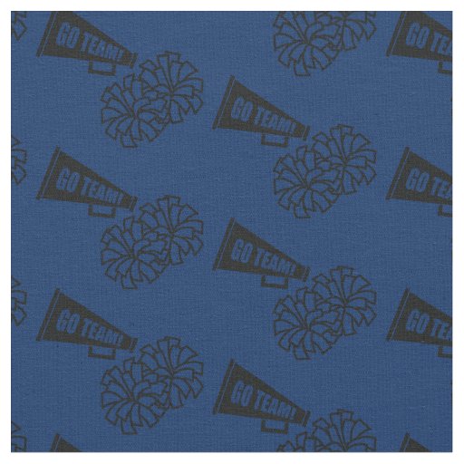 Cheerleader Team School Colors Black & Navy Blue Fabric