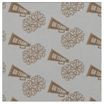 Cheerleader Team School Colors Brown &amp; Silver Grey Fabric