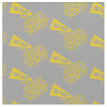 Cheerleader Team School Colors Gold &amp; Grey Silver Fabric