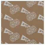 Cheerleader Team School Colors Grey Silver &amp; Brown Fabric