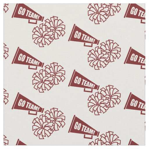 Cheerleader Team School Colors Maroon & White Fabric