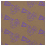 Cheerleader Team School Colors Purple &amp; Brown Fabric