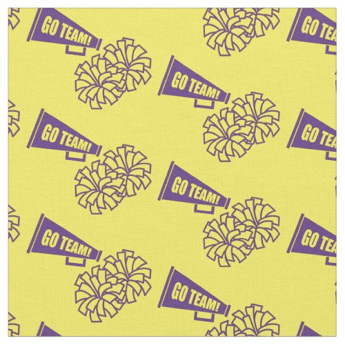 Cheerleader Team School Colors Purple  Yellow Fabric