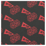 Cheerleader Team School Colors Red &amp; Black Fabric