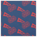 Cheerleader Team School Colors Red &amp; Navy Blue Fabric