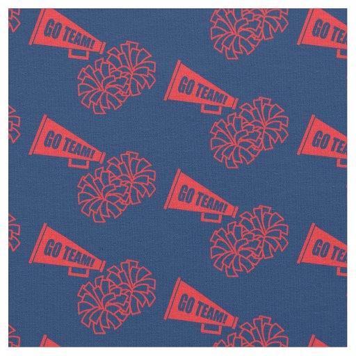 Cheerleader Team School Colors Red & Navy Blue Fabric
