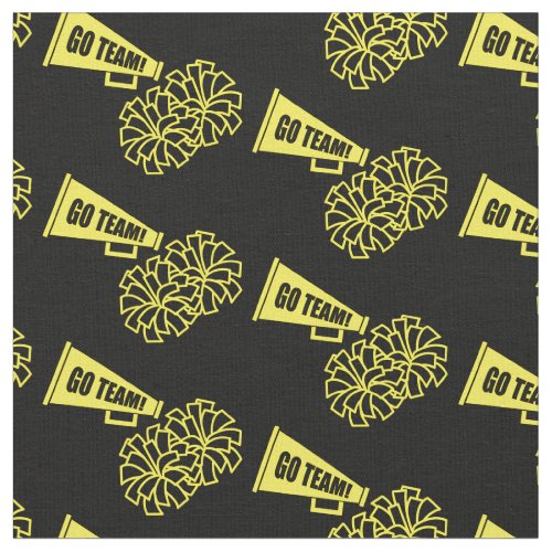 Cheerleader Team School Colors Yellow  Black Fabric