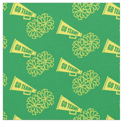 Cheerleader Team School Colors Yellow  Green Fabric