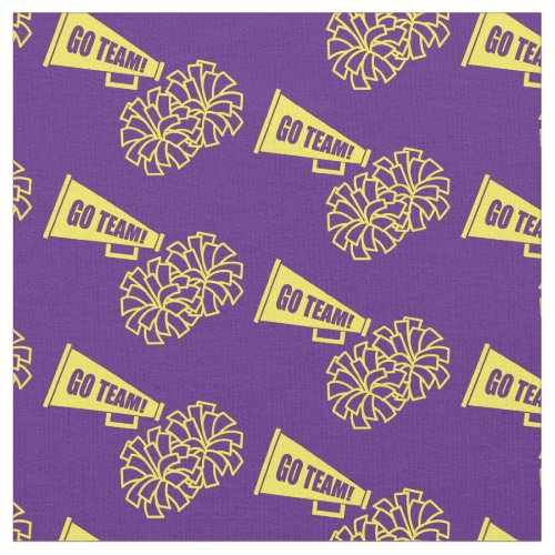 Cheerleader Team School Colors Yellow  Purple Fabric