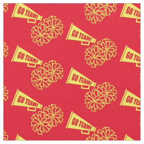 Cheerleader Team School Colors Yellow  Red Fabric