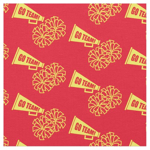 Cheerleader Team School Colors Yellow & Red Fabric