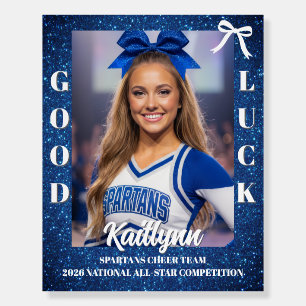 Cheerleader Team Spirit Glitter Photo Poster Board