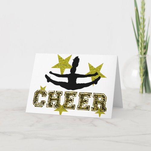 Cheerleader toe touch card