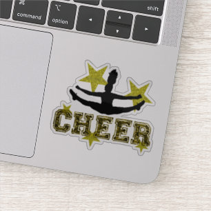 Cheerleader toe touch vinyl cut sticker