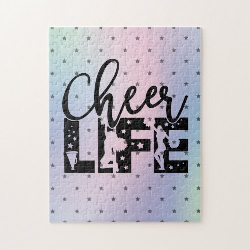 Cheerleader Typography Cute Ombre Gradient Trendy Jigsaw Puzzle