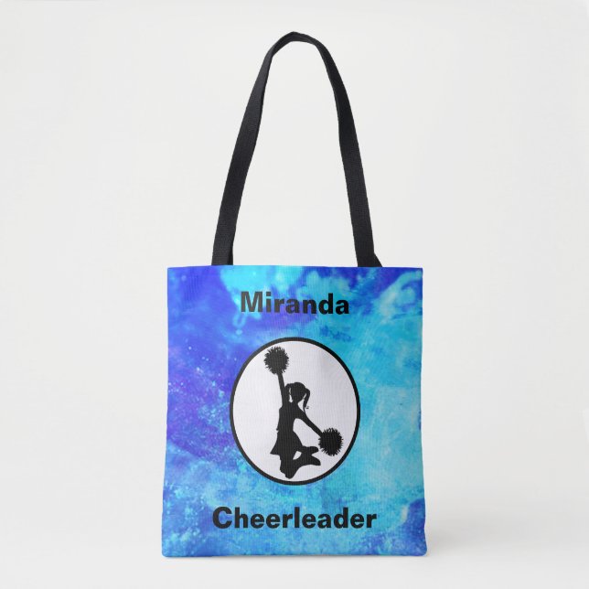 Cheerleader Watercolor Tote Bag (Front)