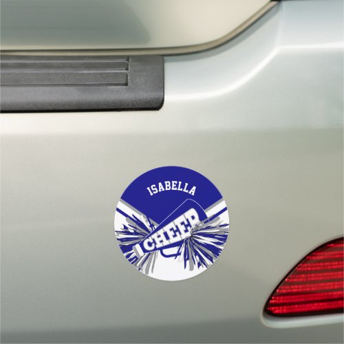  Cheerleader  _ White Blue and Gray Car Magnet