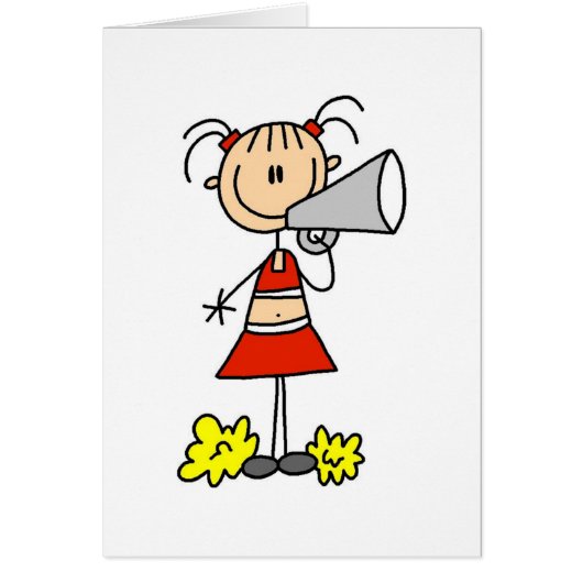 Cheerleader with Megaphone  Cards (Front)