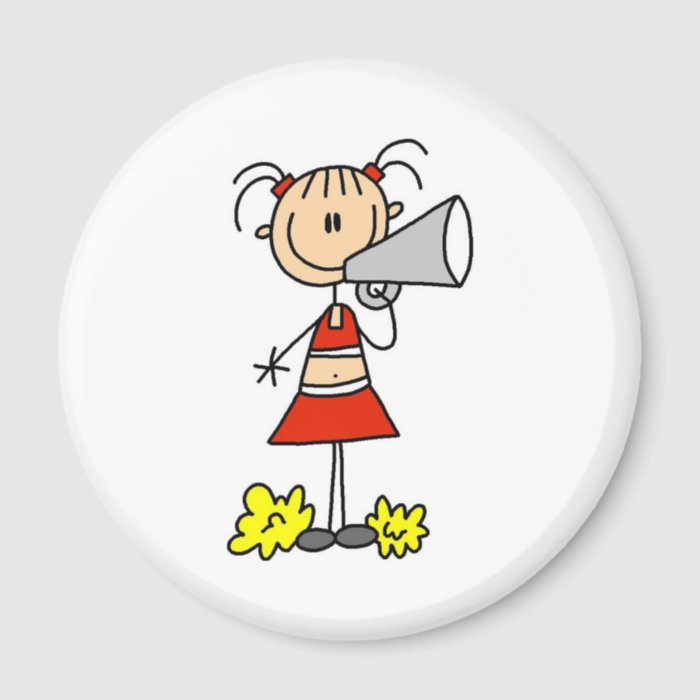 Cheerleader with Megaphone  Fridge Magnet