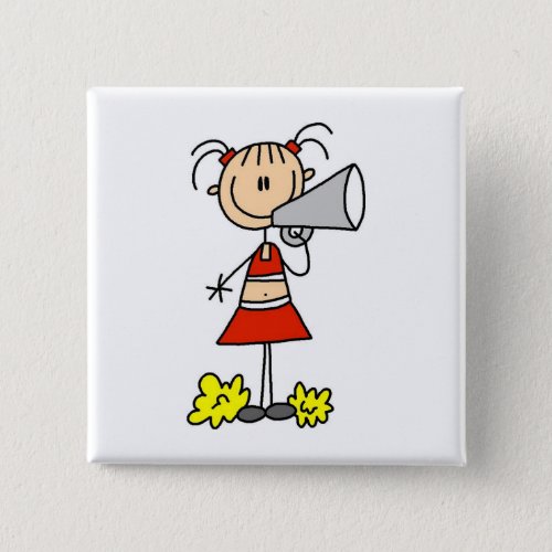 Cheerleader with Megaphone Tshirts and Gifts Pinback Button