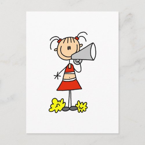 Cheerleader with Megaphone Tshirts and Gifts Postcard