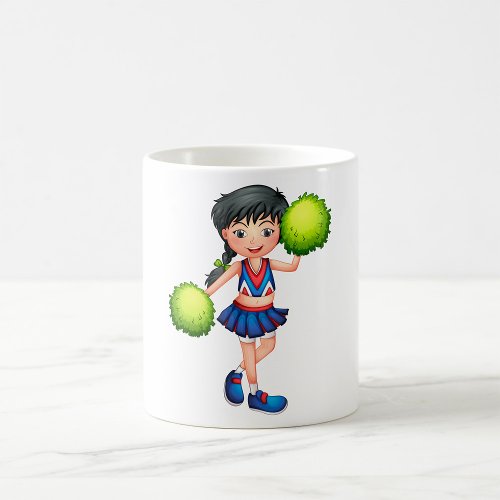 Cheerleader With Pompoms Coffee Mug